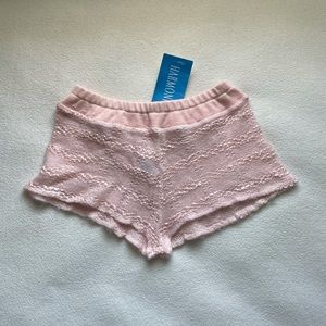 M/L Pink Harmonie Knit Shorts NWT